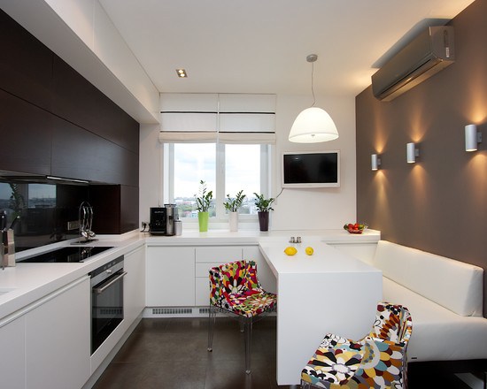 Інтер'єр кухні 8 кв м